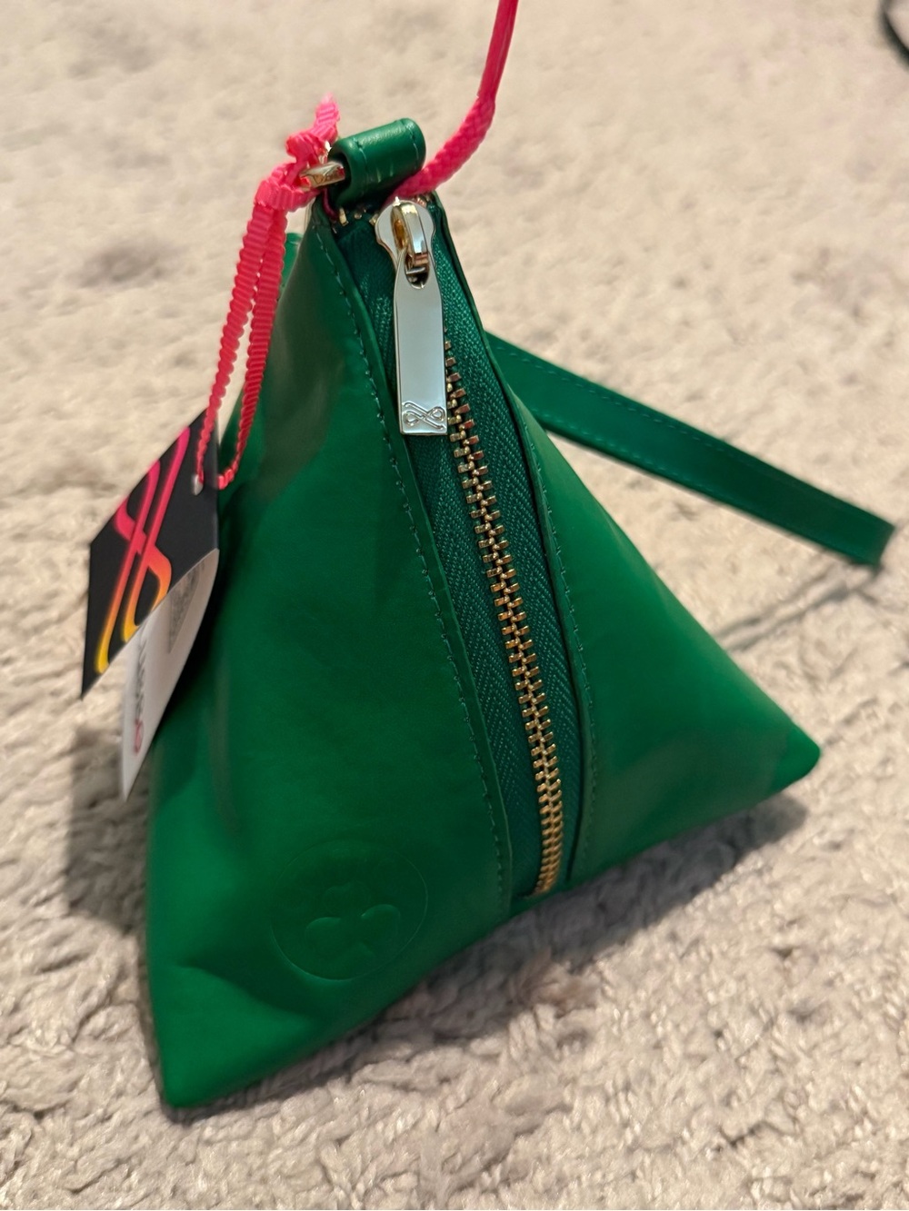 Lusso- Green Pyramid Wristlet Bag - Celtics